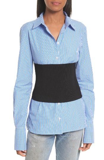 Women's Tibi Ribbed Tube Knit Corset, Size - Black