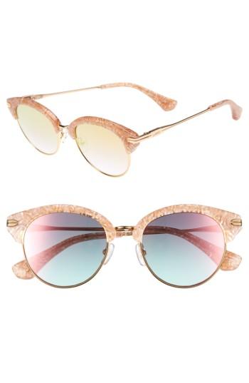 Women's Sonix Bellevue 50mm Mirrored Sunglasses - Candy Pink/ Rose Mirror