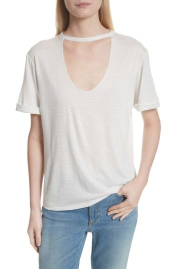 Women's Twenty Stripe Cutout Tee - Metallic