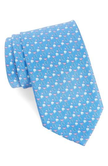 Men's Salvatore Ferragamo Gancio Buoy/bird Woven Silk Tie