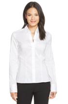 Women's Boss 'bashina' Stretch Poplin Shirt - White