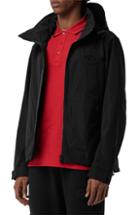 Men's Burberry Robinson Hooded Zip Up Waterproof Jacket - Black