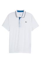 Men's Lacoste Sport Lettering Stretch Tech Jersey Polo (3xl) - White