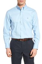 Men's Nordstrom Men's Shop Smartcare(tm) Traditional Fit Twill Boat Shirt, Size - Blue