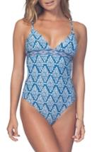 Women's Rip Curl South Winds Print One-piece Swimsuit - Blue