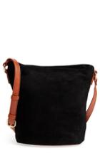 Sole Society Lana Slouchy Suede Crossbody Bag - Brown