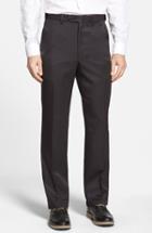 Men's Berle Self Sizer Waist Flat Front Trousers X 32 - Black