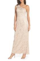 Women's Eliza J One-shoulder Lace Gown - Beige
