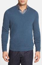Men's John W. Nordstrom Cashmere V-neck Sweater - Blue