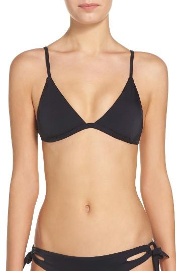 Women's Leith Triangle Bikini Top - Black