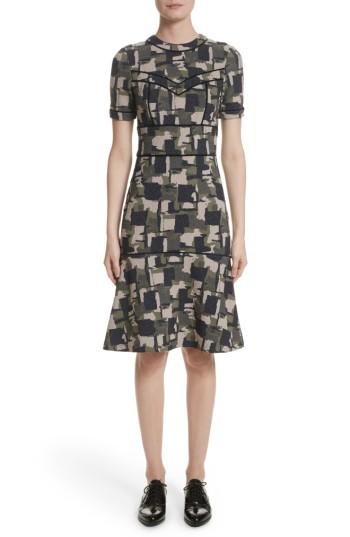 Women's Yigal Azrouel Patchwork Stretch Jacquard Dress