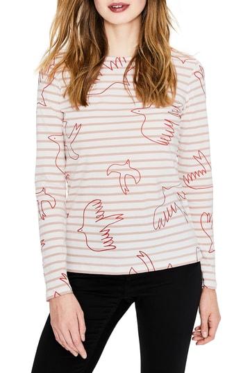 Women's Boden Make A Statement Breton Stripe Top - Pink