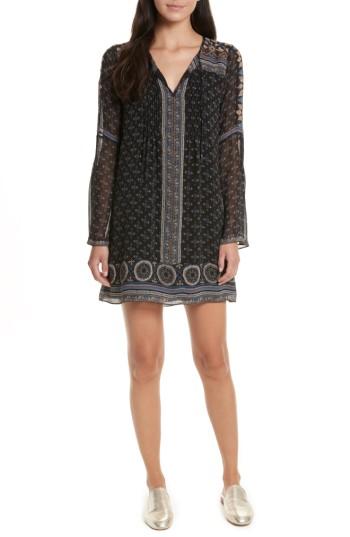 Women's Joie Sheyla Print Silk Shift Dress, Size - Black