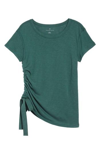 Women's Caslon Shirred Sheer Tee - Green