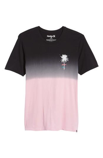 Men's Hurley Trajectory Dip Dye T-shirt - Red