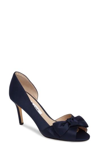 Women's Nina 'forbes' Peep Toe Pump .5 M - Blue