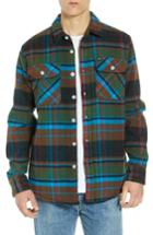 Men's Obey Homebound Heavy Plaid Flannel Shirt Jacket - Green