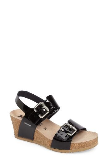 Women's Mephisto Lissandra Platform Wedge Sandal M - Black