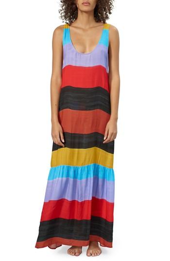 Women's Mara Hoffman Valentina Stripe Cover-up Dress - Black
