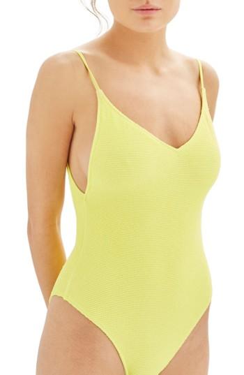 Women's Topshop Textured One-piece Swimsuit