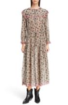 Women's Isabel Marant Etoile Eina Floral Print Midi Dress Us / 34 Fr - Beige