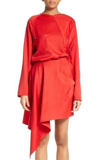 Women's Vejas Asymmetric Panel Wool Shirt