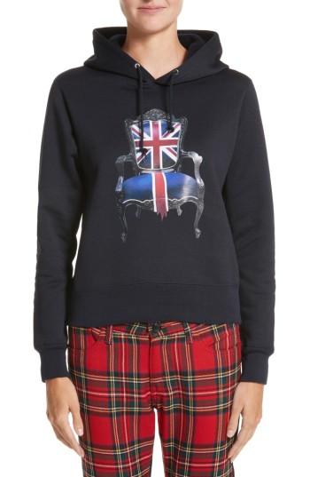 Women's Junya Watanabe English Chair Print Hoodie - Blue