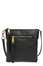 Marc Jacobs Recruit North/south Leather Crossbody Bag - Black