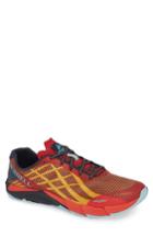 Men's Merrell Bare Access Flex Shield Water Resistant Running Shoe .5 M - Red