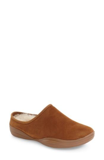 Women's Bionica 'stamford' Genuine Shearling Clog Slipper M - Brown