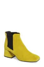 Women's Topshop Manuel Architectural Heel Bootie .5us / 37eu - Yellow