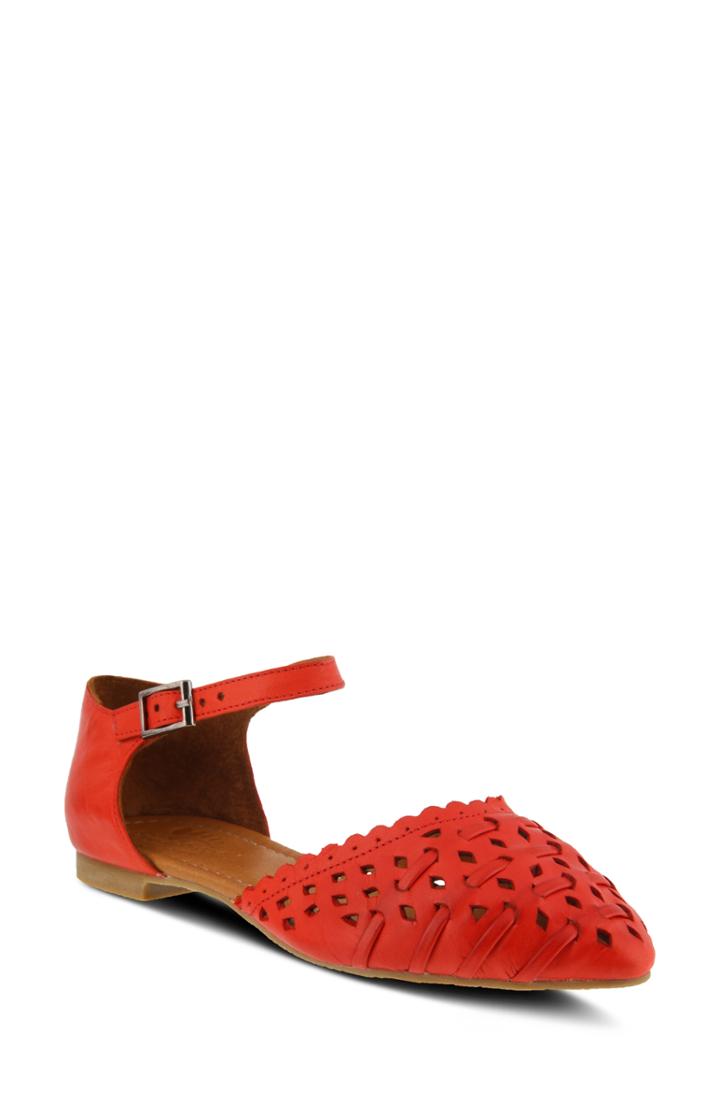 Women's Spring Step Junita Flat .5-6us / 36eu - Red