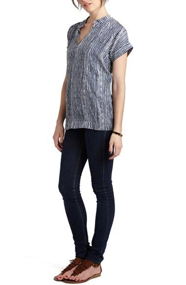 Women's Loyal Hana 'carrie' Print Maternity/nursing Tee - Blue
