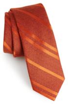 Men's The Tie Bar Path Stripe Wool & Silk Tie, Size - Orange