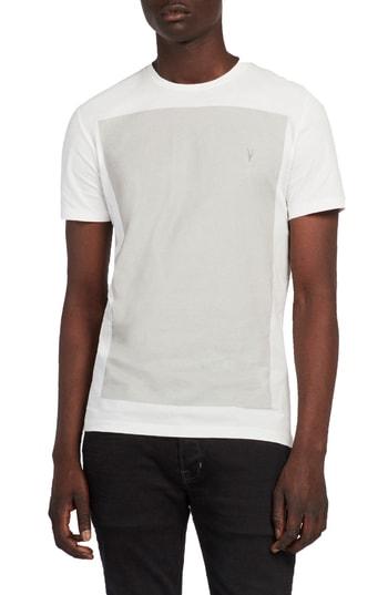 Men's Allsaints Print Regular Fit Short Sleeve Shirt - White