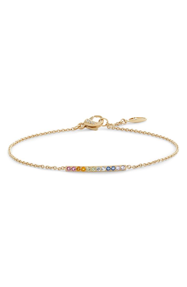 Women's Nadri Rainbow Bar Chain Bracelet