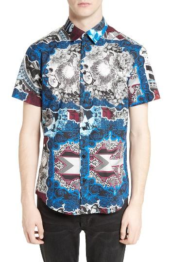 Men's Versace Jeans Mixed Print Sport Shirt