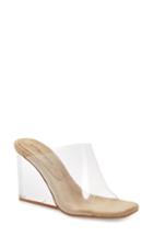Women's Jeffrey Campbell Clear Wedge Mule M - White