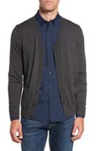Men's Nordstrom Men's Shop Merino V-neck Cardigan, Size - Grey