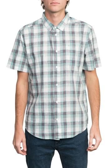 Men's Rvca Deep Plaid Woven Shirt