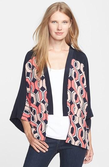 Trina Turk 'evangelina' Print Silk Kimono Jacket