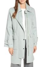 Women's Badgley Mischka Double Face Wool Blend Coat, Size - Green