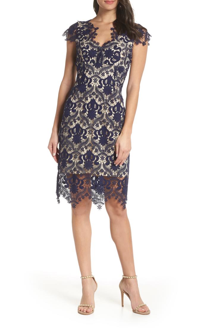 Women's Foxiedox Aliya Lace Sheath Dress - Blue