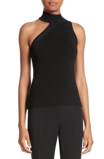 Women's Cushnie Et Ochs Lucia Mock Neck One-shoulder Top - Black