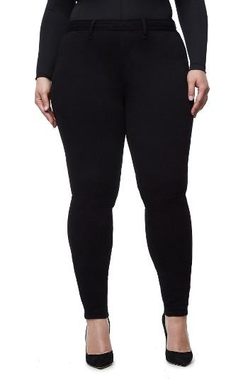 Women's Good American High Waist Side Zip Skinny Jeans - Black
