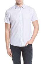 Men's Stone Rose Contemporary Fit Umbrella Print Sport Shirt (s) - White