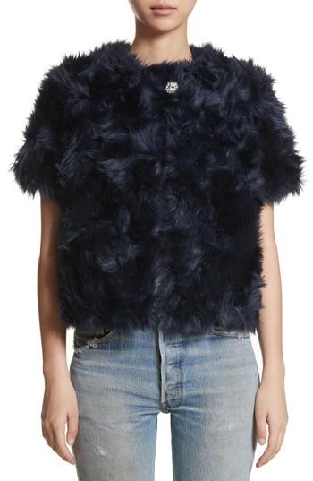Women's Shrimps Sofia Faux Fur Jacket - Blue