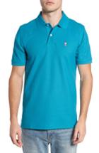 Men's Psycho Bunny Classic Logo Applique Polo (xl) - Blue/green