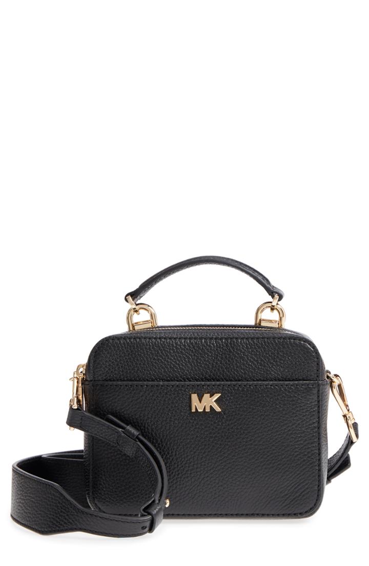 Michael Michael Kors Mott Pebbled Leather Crossbody Bg - Black
