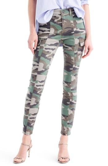 Women's J.crew Camo Skinny Cargo Pants - Green